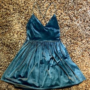 Velvet blue dress